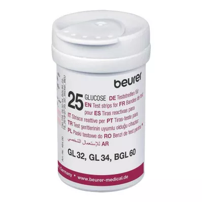BEURER GL32/GL34/BGL60 Δοκιμαστικές ταινίες γλυκόζης αίματος, 50 τεμάχια