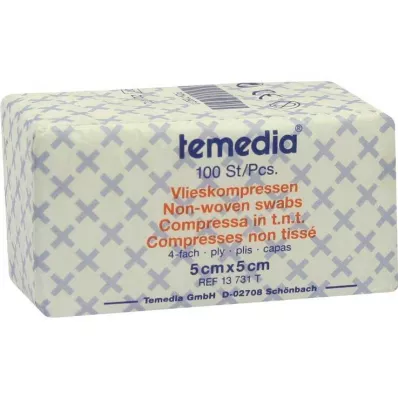 Κομπρέσες fleece 5x5 cm μη αποστειρωμένες 4πλάσιες, 100 τεμάχια