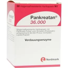 PANKREATAN 36.000 γαστροανθεκτικές σκληρές κάψουλες, 50 τεμάχια