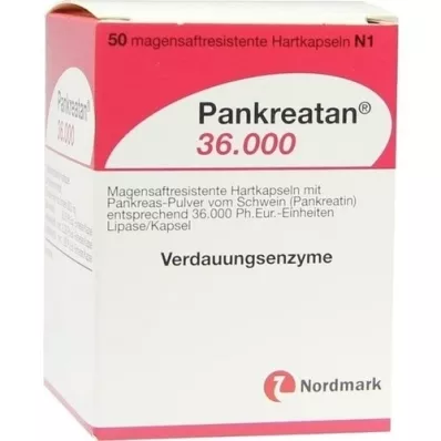 PANKREATAN 36.000 γαστροανθεκτικές σκληρές κάψουλες, 50 τεμάχια