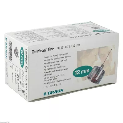 Omnican λεπτή κάνουλα στυλό 29G 0,33x12mm, 100 τεμάχια