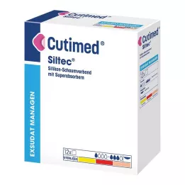 CUTIMED Αφρώδης επίδεσμος Siltec 10x20 cm μη αυτοκόλλητος, 12 τεμάχια