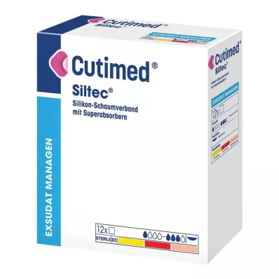 Cutimed αφρός Siltec dressing 10x20 cm με απαλή κόλλα, 12 τεμάχια