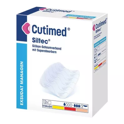 Cutimed αφρός Siltec dressing 20x20 cm με απαλή κόλλα, 6 τεμάχια