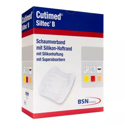 Cutimed Siltec B dressing αφρού 7,5x7,5 cm με αυτοκόλλητη άκρη, 12 τεμάχια Cutimed Siltec B dressing αφρού 7,5x7,5 cm με αυτοκόλλητη άκρη, 12 τεμάχια