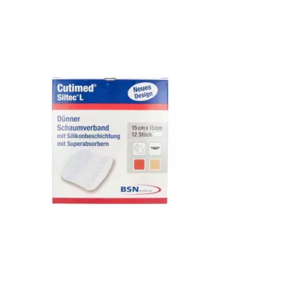 Cutimed Siltec L dressing αφρού 15x15 cm dü.san.haf., 12 τεμ