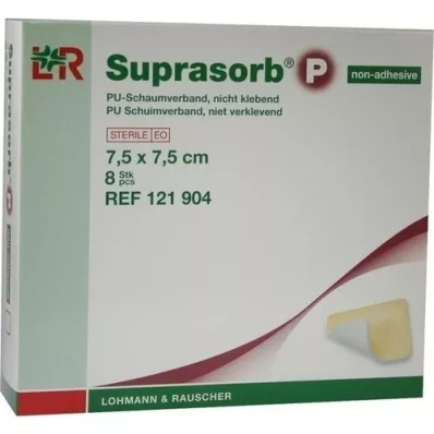 SUPRASORB P PU-Αφρώδες μη αυτοκόλλητο 7,5x7,5 cm, 8 τεμ