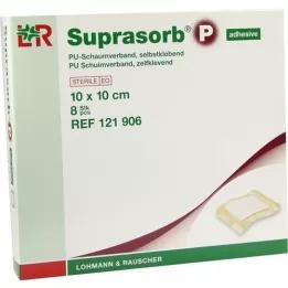 SUPRASORB P PU-Αυτοκόλλητο αφρώδες μαξιλάρι 10x10 cm, 8 τεμ