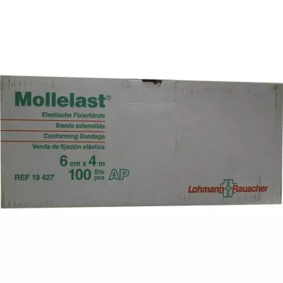 Mollelast 6cmx4m χαλαρό λευκό, 100 τεμάχια