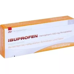 IBUPROFEN Hemopharm 400 mg επικαλυμμένα με λεπτό υμένιο δισκία, 20 τεμάχια