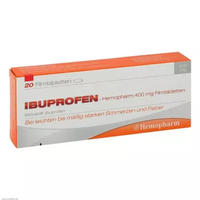 Ibuprofen Hemopharm 400 mg επικαλυμμένα με λεπτό υμένιο δισκία, 20 τεμ