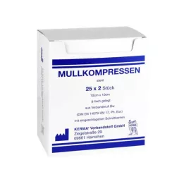 MULLKOMPRESSEN 10x10 cm αποστειρωμένα 8x BW, 25X2 τεμ