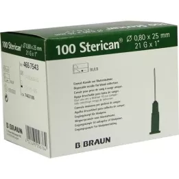 STERICAN Κάνουλες 21 Gx1 0,8x25 mm, 100 τεμ