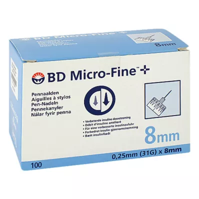 BD Microfine + 8 mm βελόνες 0,25x8 mm, 100 τεμ