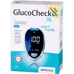 GLUCOCHECK XL Σετ μετρητή γλυκόζης αίματος mg/dl, 1 τεμάχιο