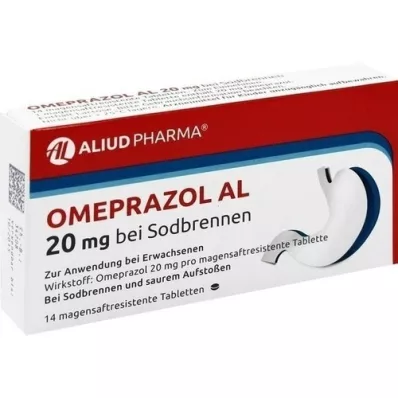 OMEPRAZOL AL 20 mg δισκία b.Sodbr.γαστρικού χυμού, 14 τεμάχια