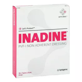 INADINE Αλοιφή γάζα w. PVP Iod. 5x5cm, 25 τεμ