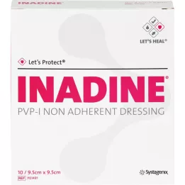 INADINE Αλοιφή γάζα w. PVP Iod. 9,5x9,5cm, 10 τεμ