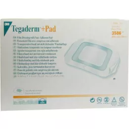 TEGADERM 3M Plus Pad 9x10 cm προκατασκευασμένο σύνθετο.3586, 25 τεμάχια