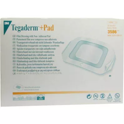 TEGADERM 3M Plus Pad 9x10 cm προκατασκευασμένο σύνθετο.3586, 25 τεμάχια TEGADERM 3M Plus Pad 9x10 cm προκατασκευασμένο σύνθετο.3586, 25 τεμάχια