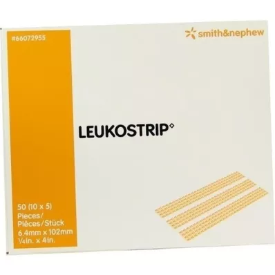 LEUKOSTRIP Λωρίδες ράμματος τραύματος 6,4x102 mm, 10X5 τεμ