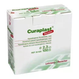 CURAPLAST Λωρίδες ευαίσθητες στρογγυλές 23 mm, 100 τεμ