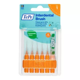 TEPE Μεσοδόντια βούρτσα Original 0.45mm ISO 1 πορτοκαλί, 6 τεμάχια