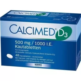 CALCIMED D3 500 mg/1000 I.U. μασώμενα δισκία, 48 τεμάχια