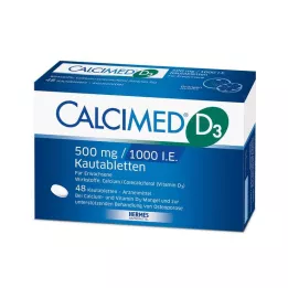 CALCIMED D3 500 mg/1000 I.U. μασώμενα δισκία, 48 τεμάχια