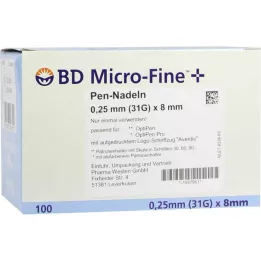 BD MICRO-FINE+ 8 βελόνες στυλό 0,25x8 mm, 100 τεμ