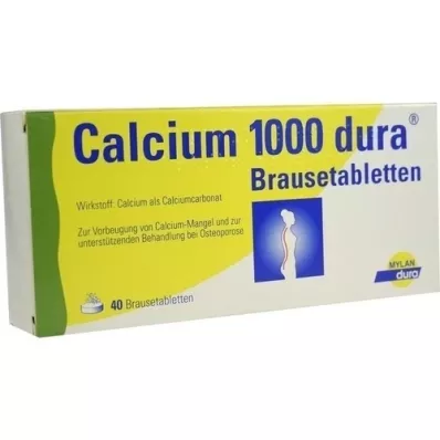 CALCIUM 1000 αναβράζοντα δισκία dura, 40 τεμάχια