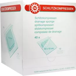 SCHLITZKOMPRESSEN 10x10 cm αποστειρωμένο 12 φορές, 40X2 τεμάχια