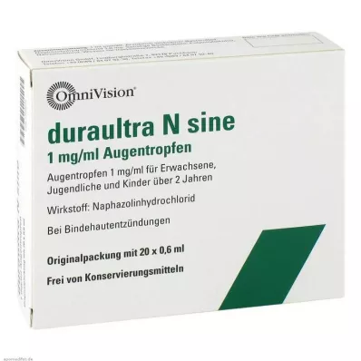 DURAULTRA N sine οφθαλμικές σταγόνες, 20X0,6 ml DURAULTRA N sine οφθαλμικές σταγόνες, 20X0,6 ml