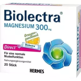 BIOLECTRA Μαγνήσιο 300 mg Direct Orange Sticks, 20 τεμάχια