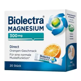 BIOLECTRA Μαγνήσιο 300 mg Direct Orange Sticks, 20 τεμάχια