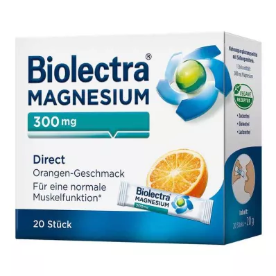 BIOLECTRA Μαγνήσιο 300 mg Direct Orange Sticks, 20 τεμάχια