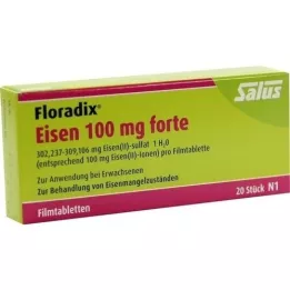 FLORADIX Σίδηρος 100 mg forte επικαλυμμένα με λεπτό υμένιο δισκία, 20 τεμάχια