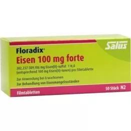 FLORADIX Σίδηρος 100 mg forte επικαλυμμένα με λεπτό υμένιο δισκία, 50 τεμάχια