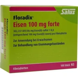 FLORADIX Σίδηρος 100 mg forte επικαλυμμένα με λεπτό υμένιο δισκία, 100 τεμάχια