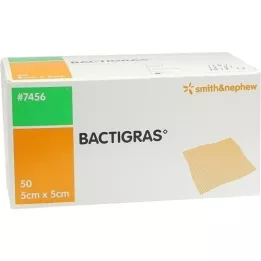 BACTIGRAS Αντισηπτική γάζα παραφίνης 5x5 cm, 50 τεμάχια