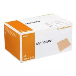 BACTIGRAS Αντισηπτική γάζα παραφίνης 5x5 cm, 50 τεμάχια