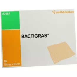 BACTIGRAS Αντισηπτική γάζα παραφίνης 10x10 cm, 10 τεμ