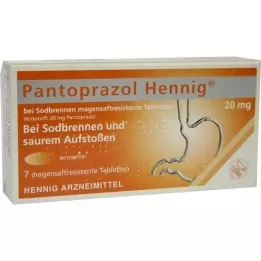 PANTOPRAZOL Hennig για καούρα 20 mg msr. δισκία, 7 τεμάχια