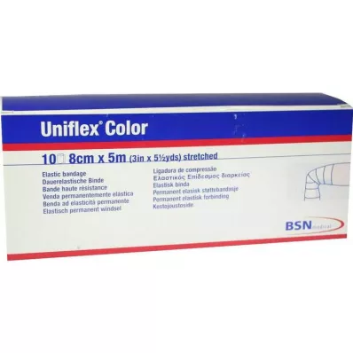 UNIFLEX Επίδεσμοι γενικής χρήσης 8 cmx5 m μπλε, 10 τεμάχια