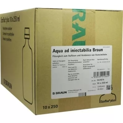 AQUA AD injectabilia Ecoflac Plus διάλυμα έγχυσης, 10X250 ml