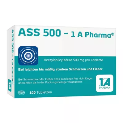 ASS 500 δισκία 1A Pharma, 100 τεμ ASS 500 δισκία 1A Pharma, 100 τεμ