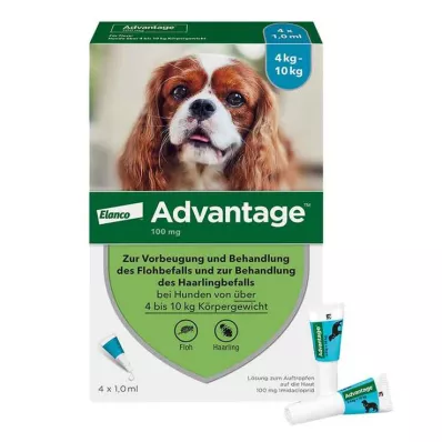 Advantage 100 για σκύλους από 4-10 κιλά, 4 τεμάχια