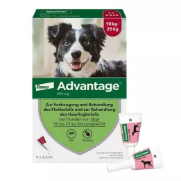 ADVANTAGE 250 διάλυμα για σκύλους 10-25 kg, 4 τεμάχια