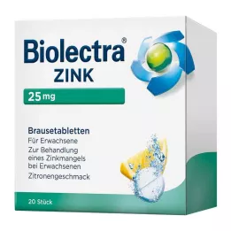 BIOLECTRA Αναβράζοντα δισκία ψευδαργύρου, 20 τεμάχια
