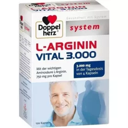 DOPPELHERZ L-Arginine Vital 3.000 κάψουλες συστήματος, 120 κάψουλες